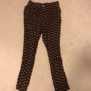 Gold/Brown/Black Patterned Pants